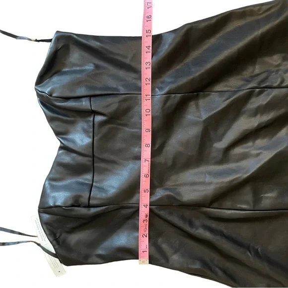 ANTHROPOLOGIE Hutch Strapless Faux Leather Mini Dress New With Tags - Picture 15 of 16